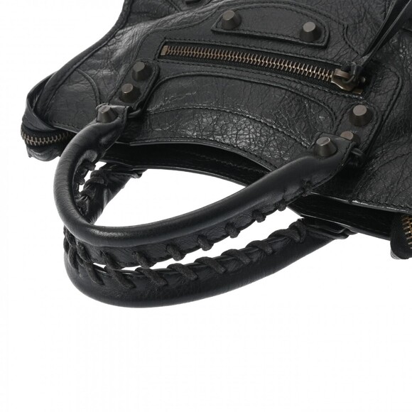 BALENCIAGA City Shoulder Bag Black Leather Handbag - Picture 3 of 11